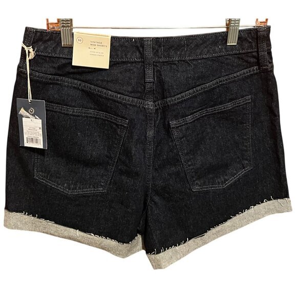 Universal Thread Vintage Midi Shorts Size 10 Dark Blue Denim NWT - Picture 2 of 8